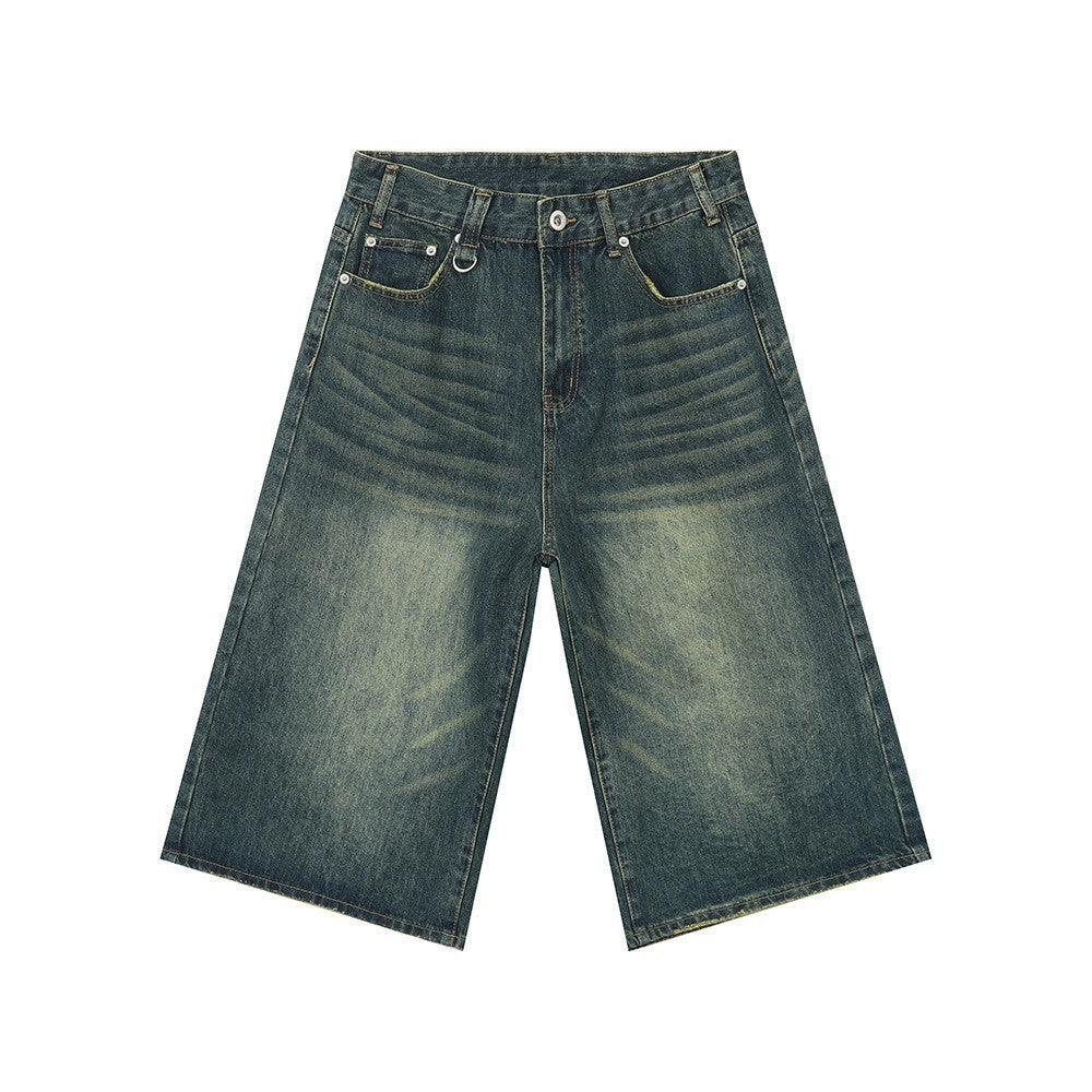 Denim Cropped Pants Men