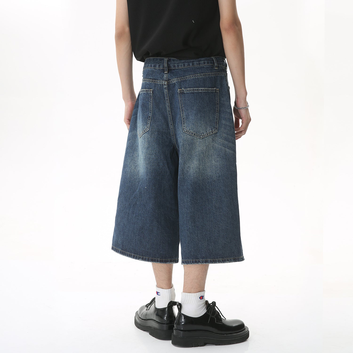 Denim Cropped Pants Men